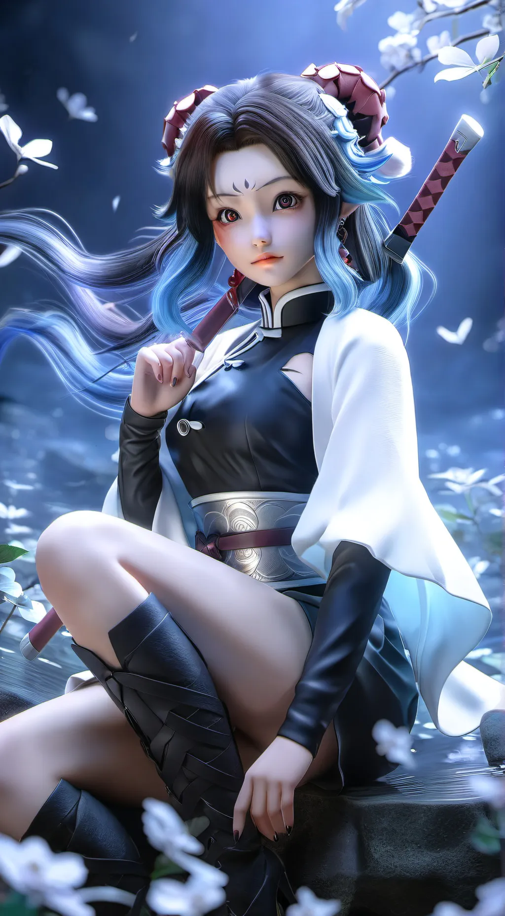ai character: tanjiro × kanao  background