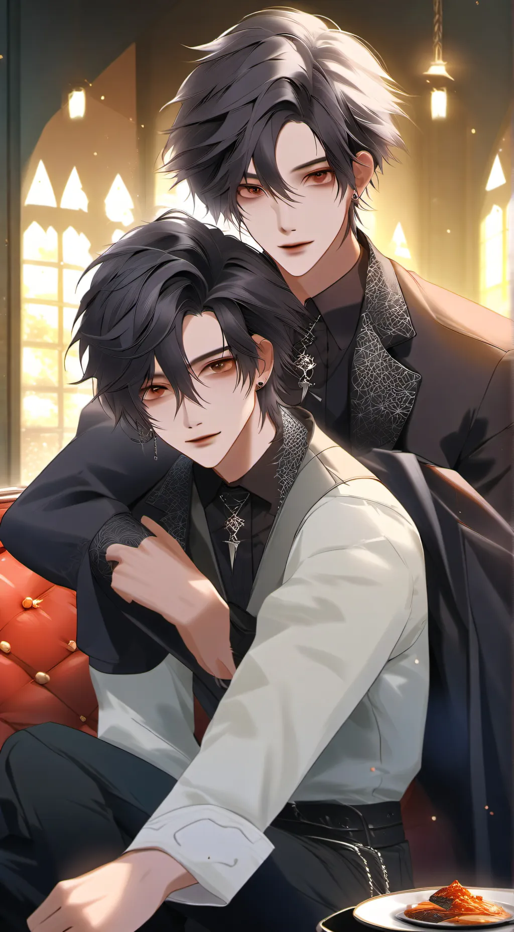 ai character: leo and max / background