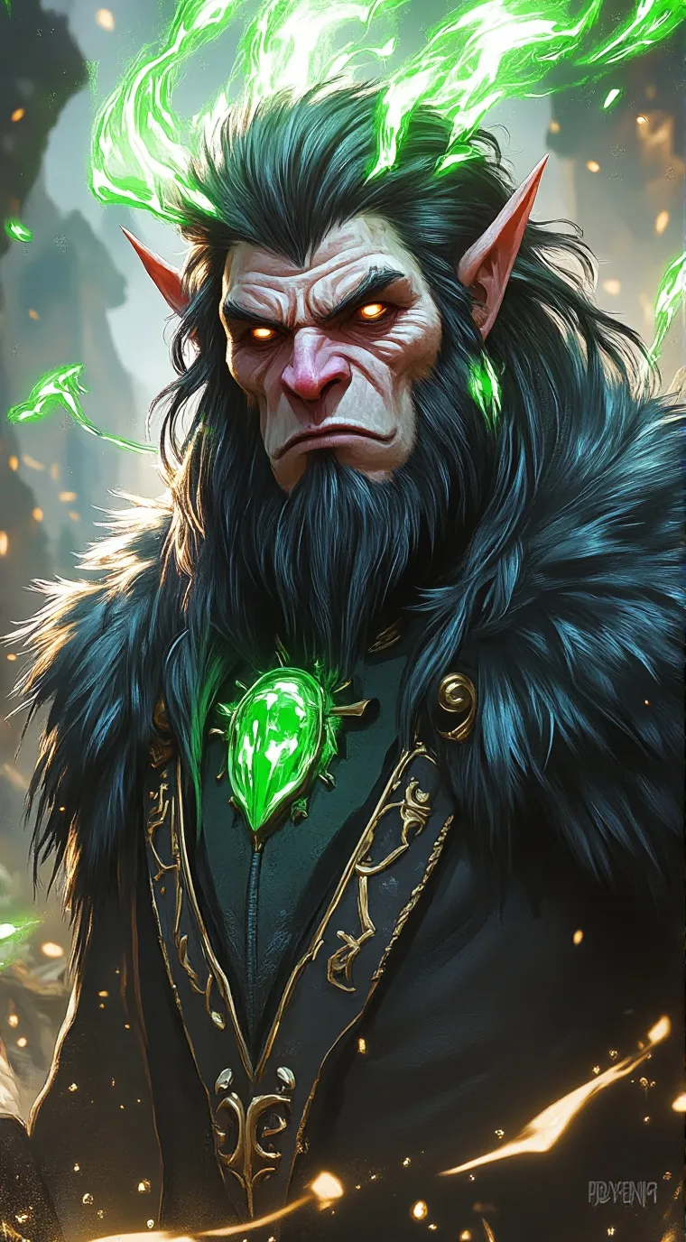 ai character: glowernon background