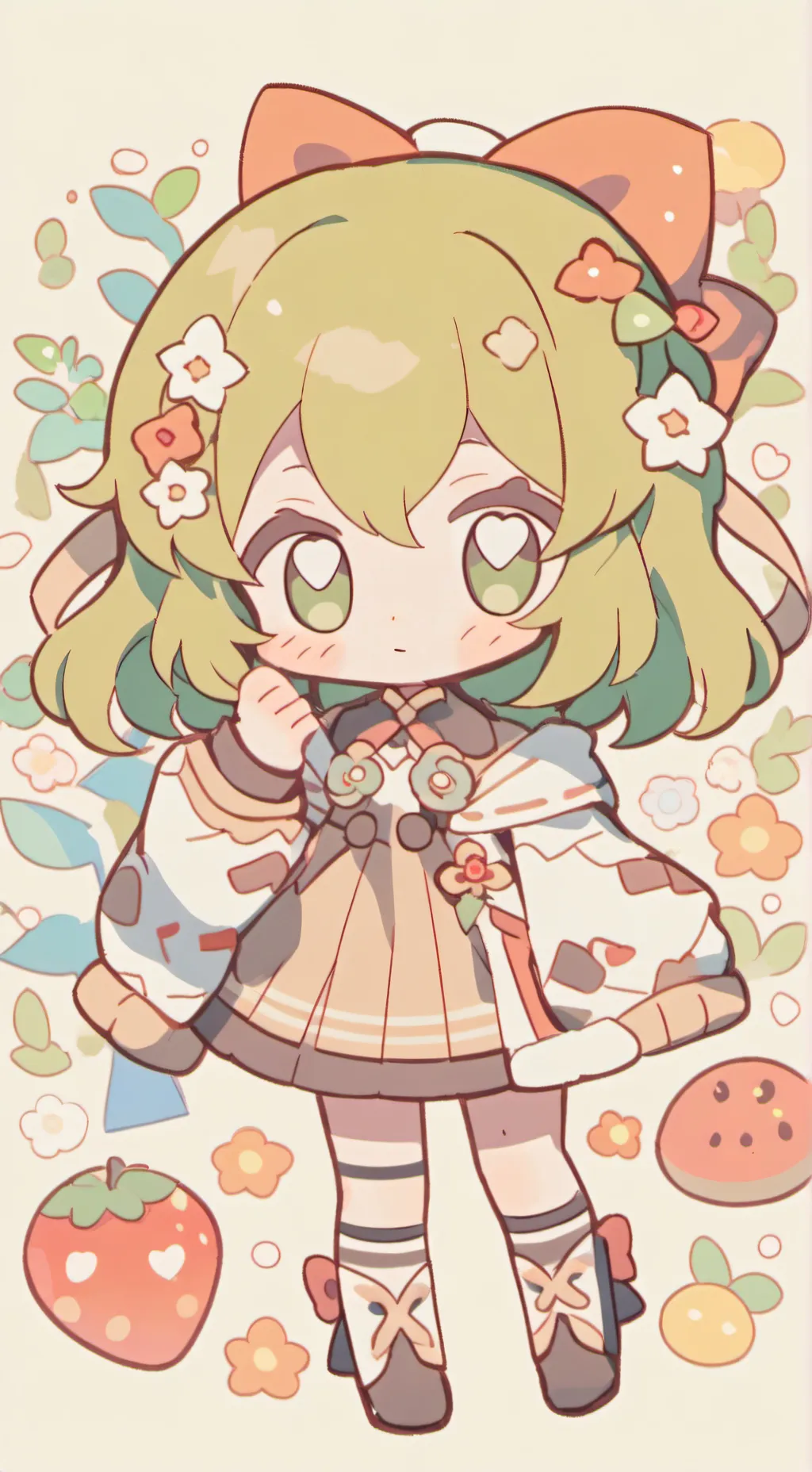 ai character: 🌿травейка🌿 background