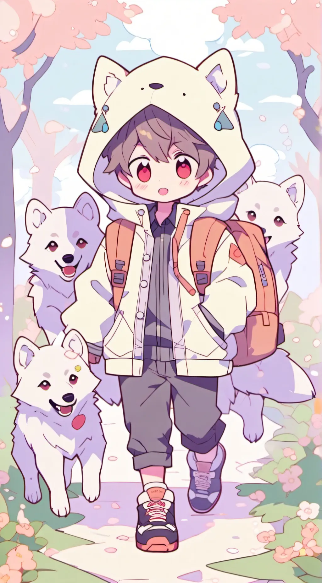 ai character: Sprunki school  background