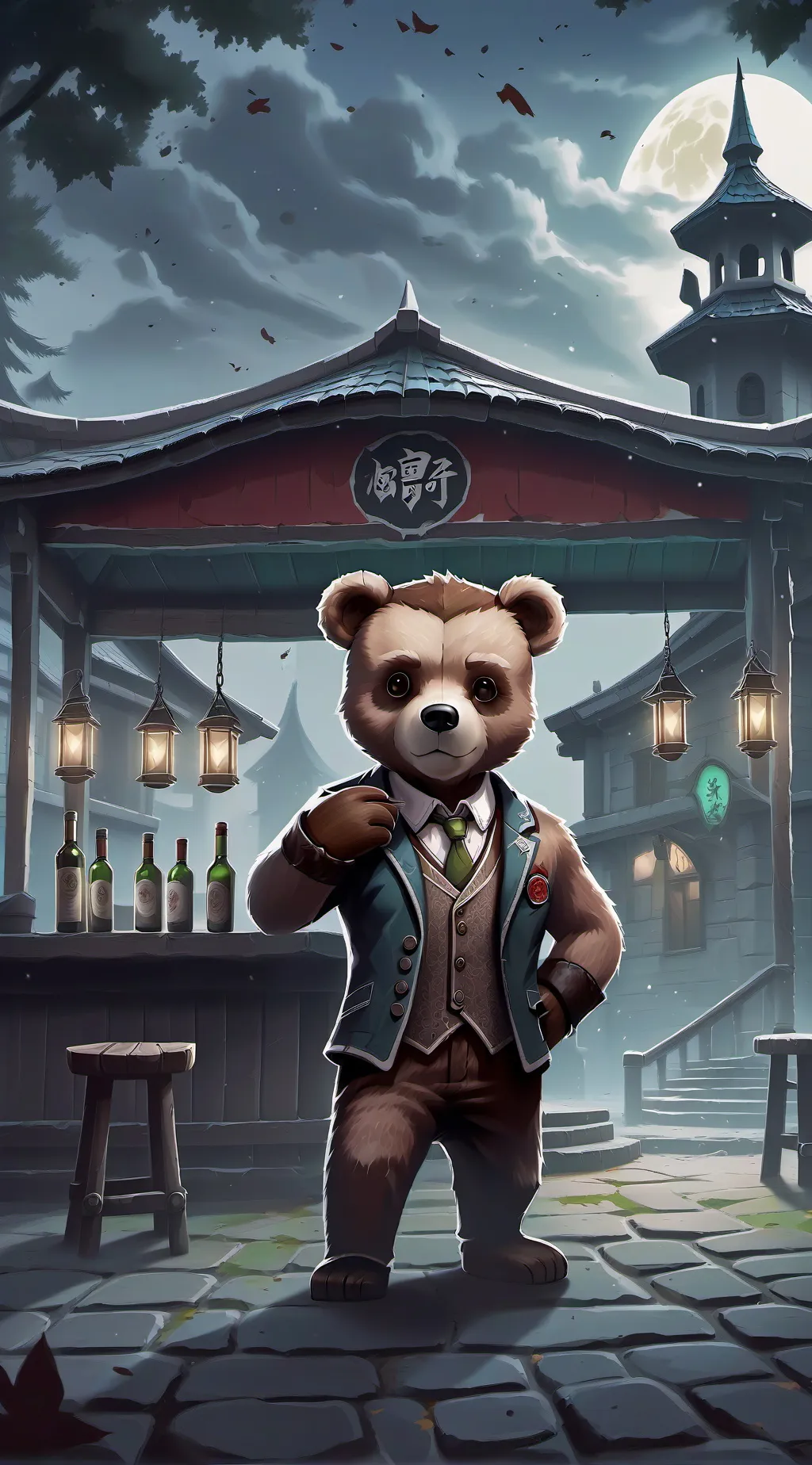 ai character: Beary  background