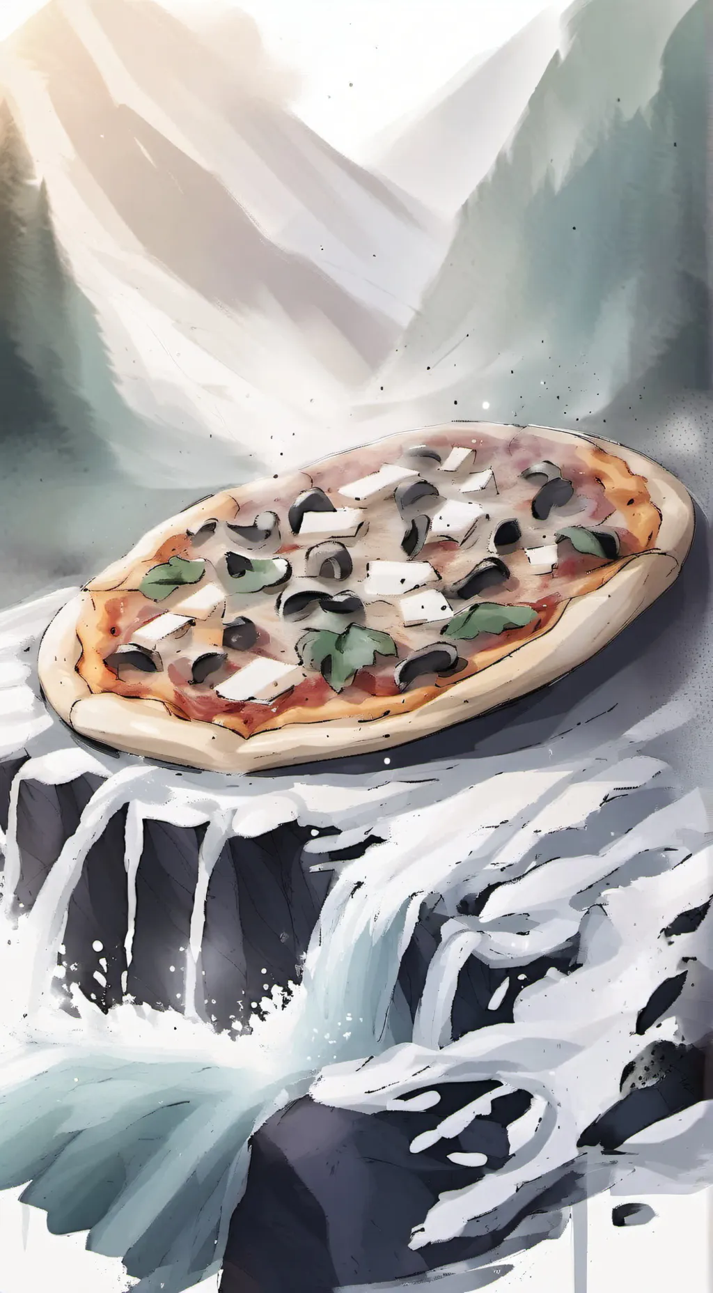 ai character: pizza background