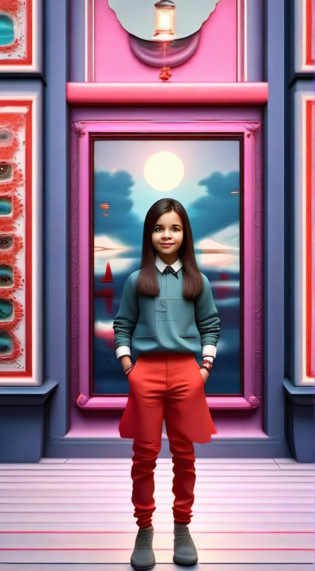 ai character: larissa😊🩷🌌 background