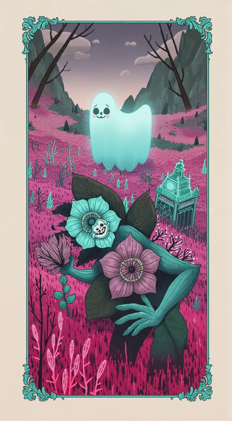 ai character: Flower background