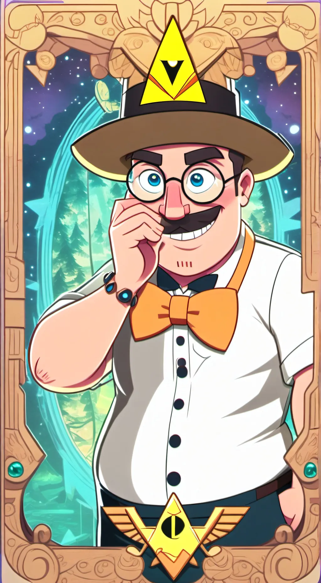 ai character: Gravity falls background