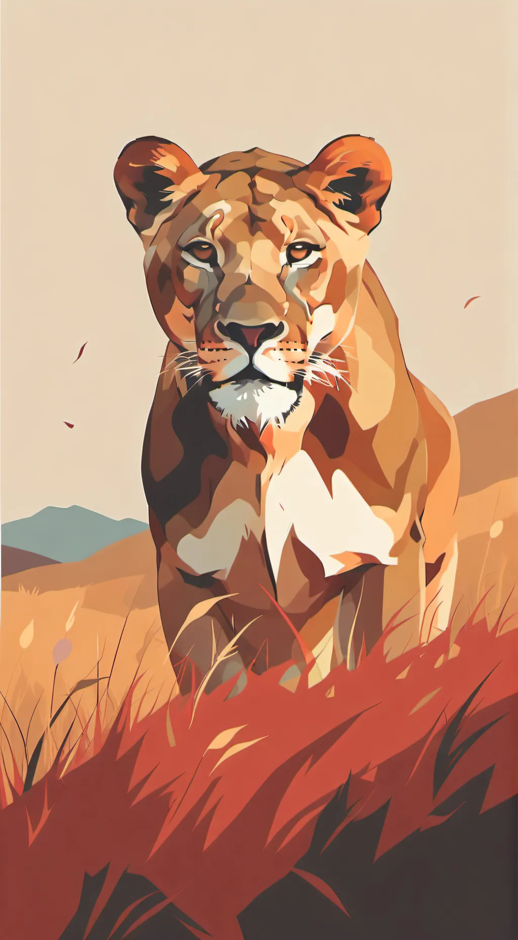 ai character: you a lioness background