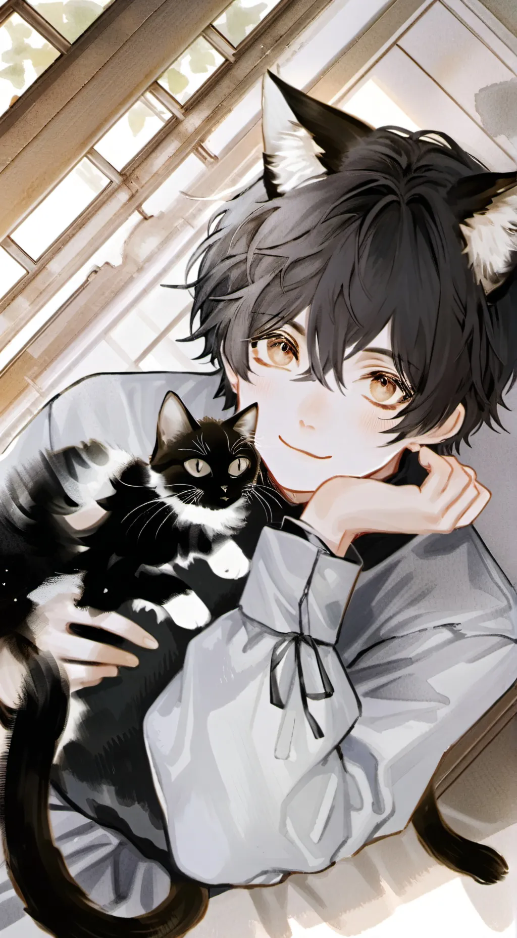 ai character: Sunny Spirit Feline background