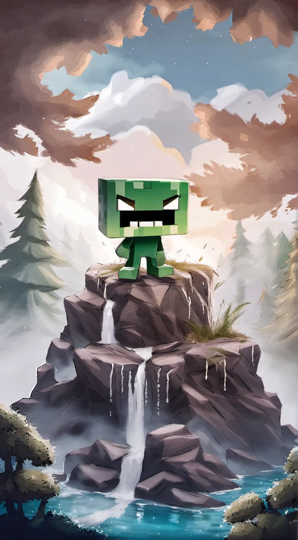 ai character: creeper  background