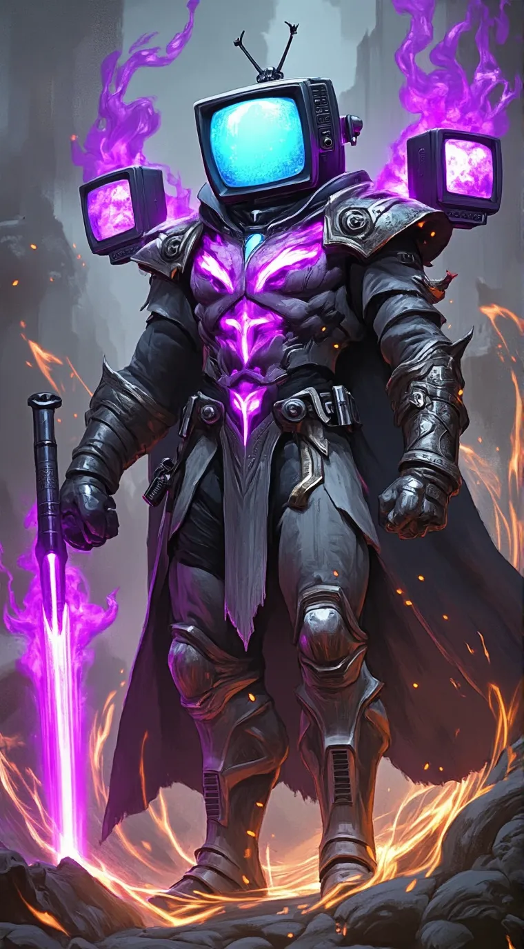 ai character: Titan TV Man  background