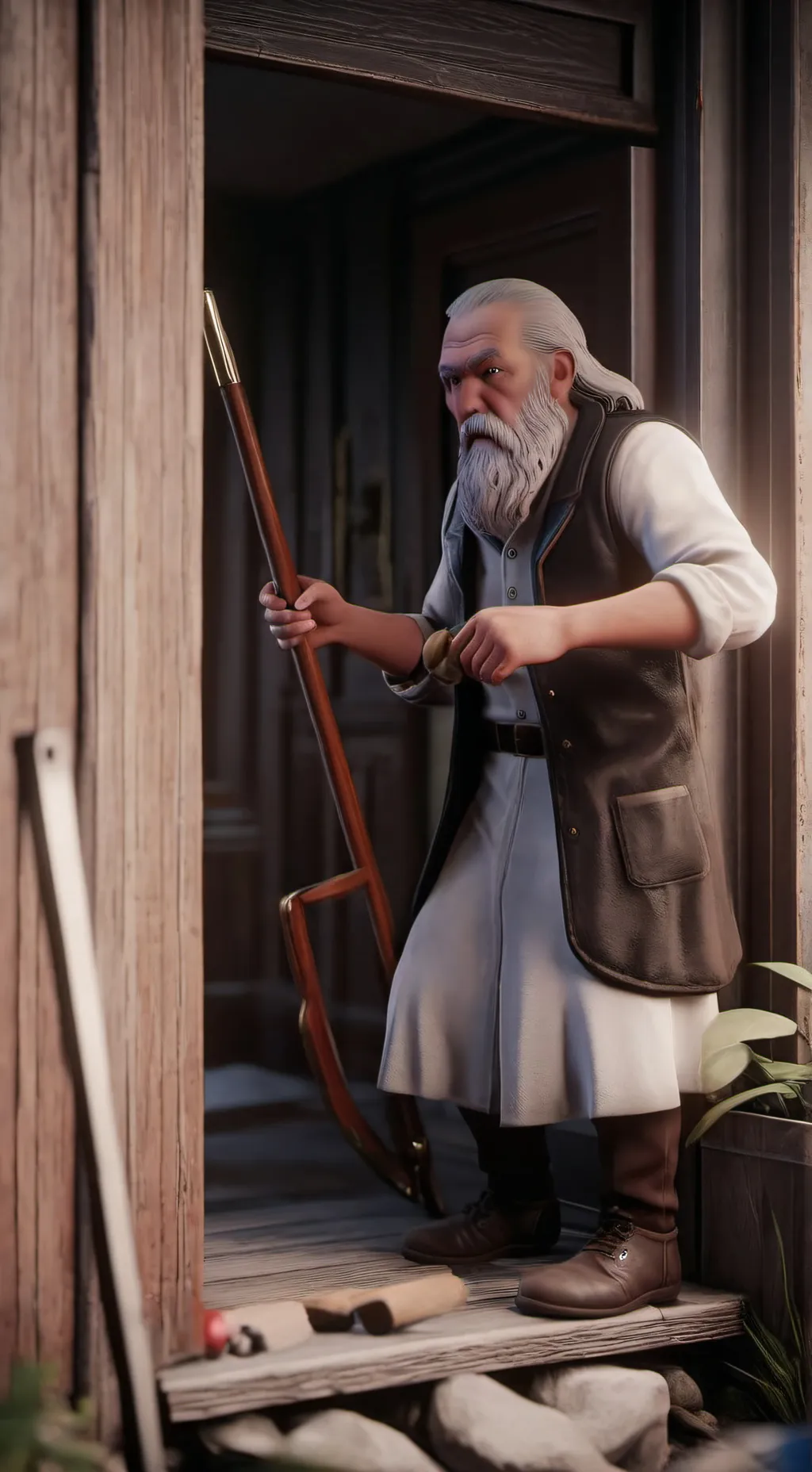 ai character: snowball background