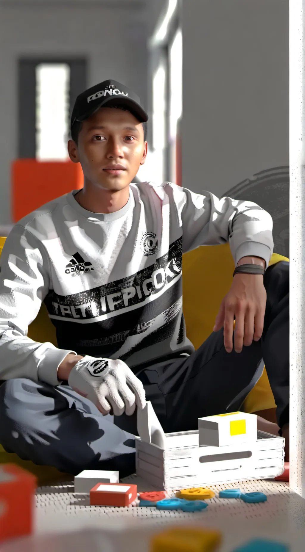 ai character: Team rocks star background