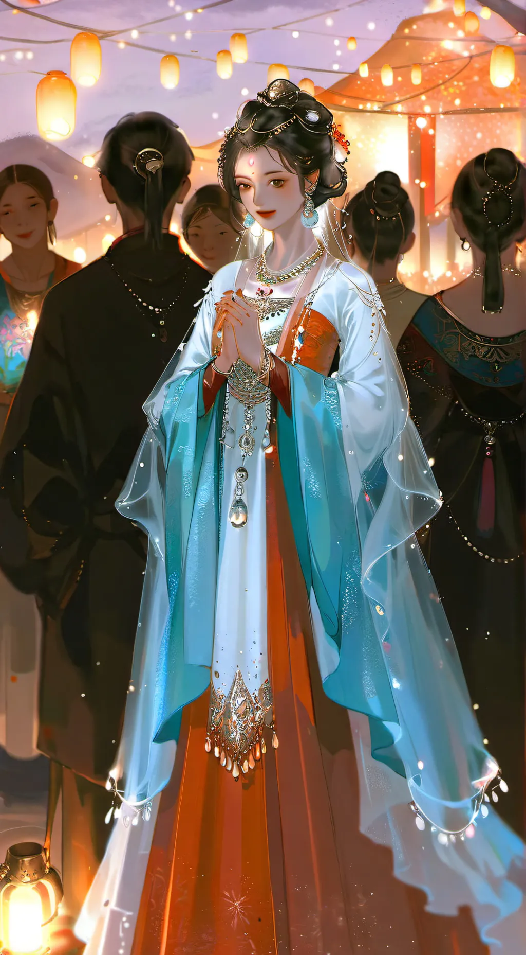 ai character: wenda engaña agray background