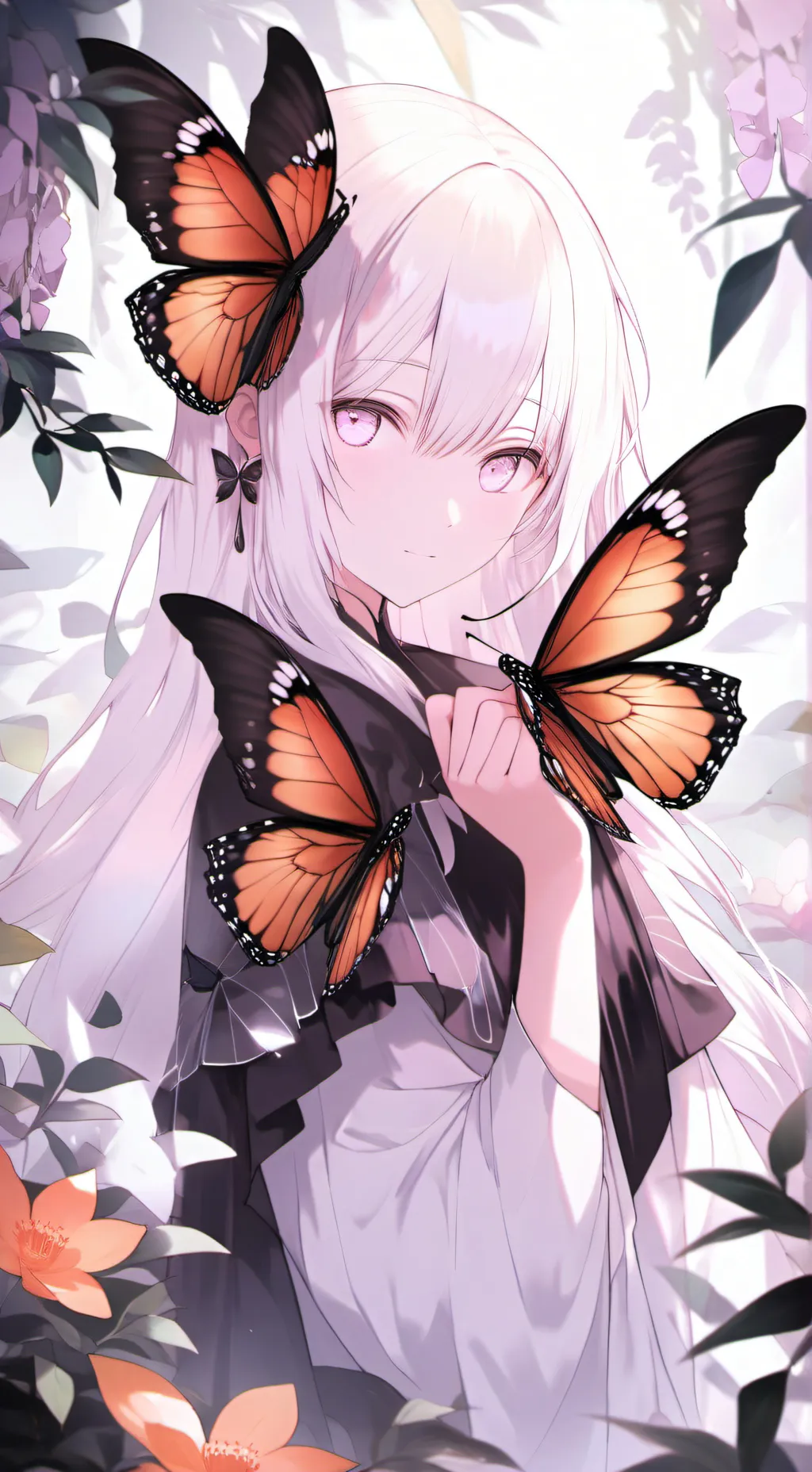 ai character: Monarch Butterfly  background