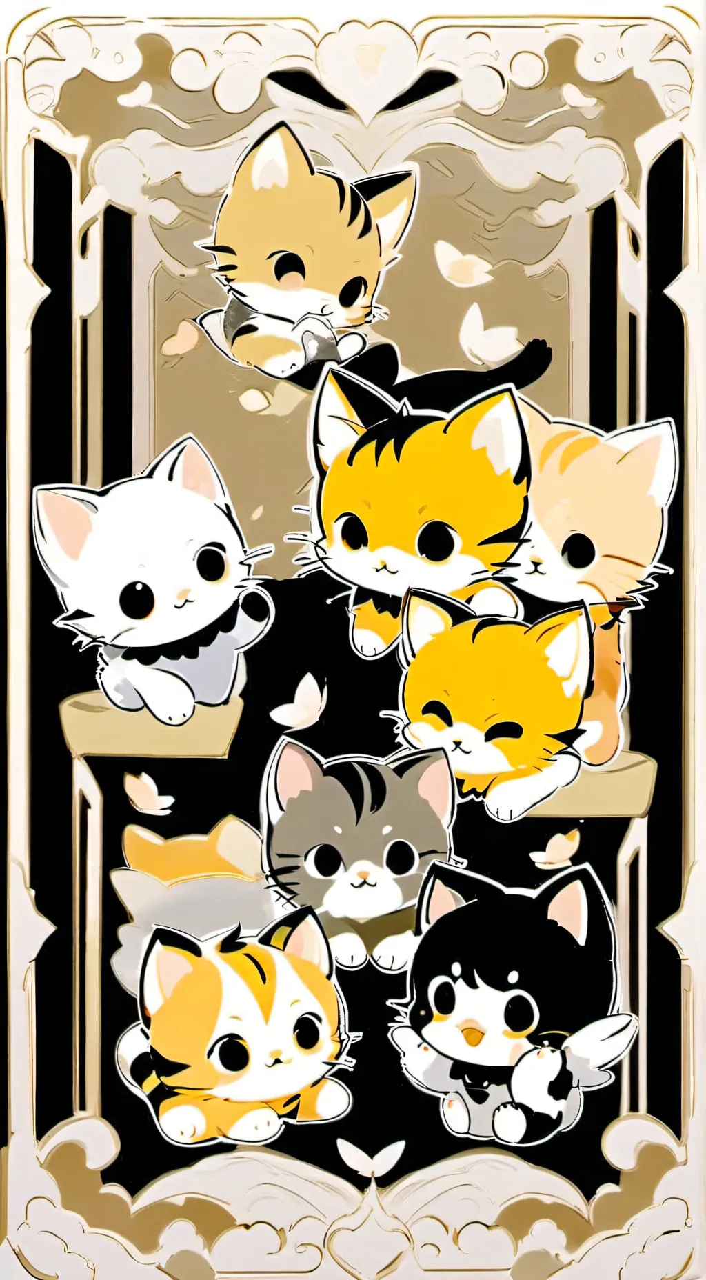ai character: 100 meowtones background