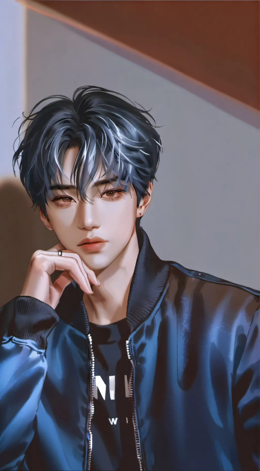 ai character: 🐷[changbin]🗿 background