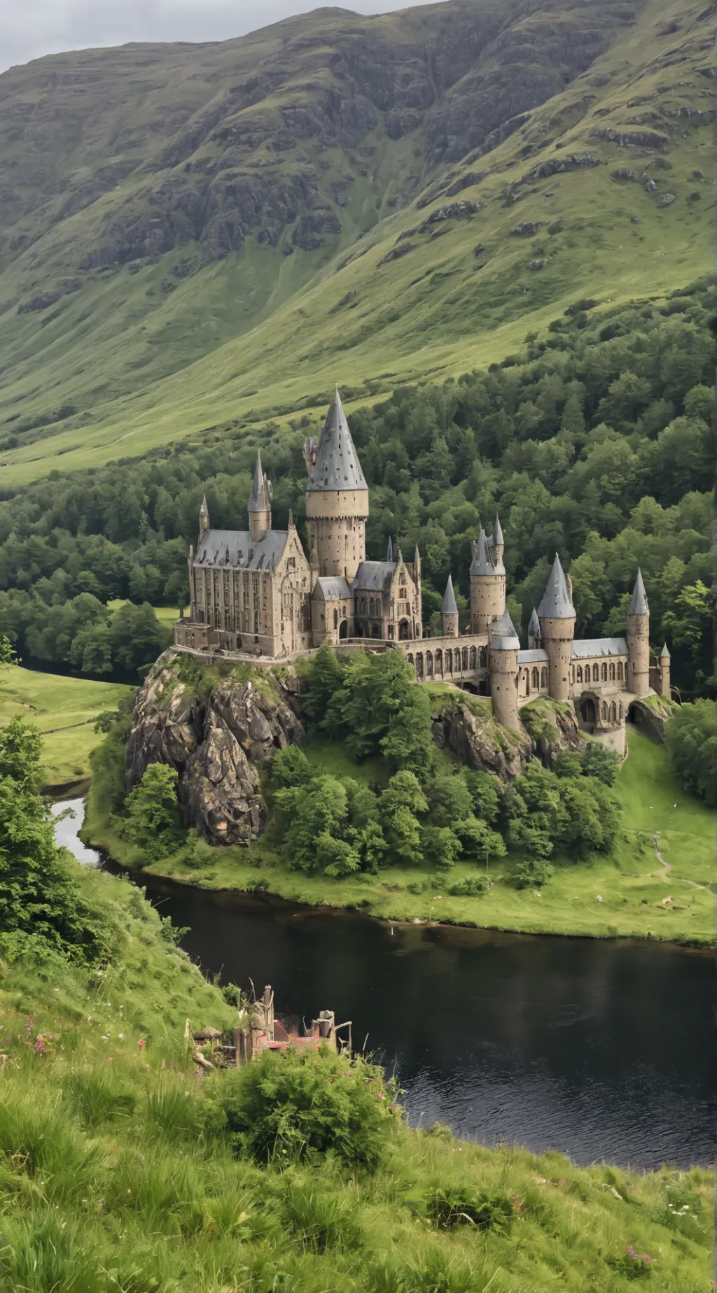 ai character: Hogwarts  background