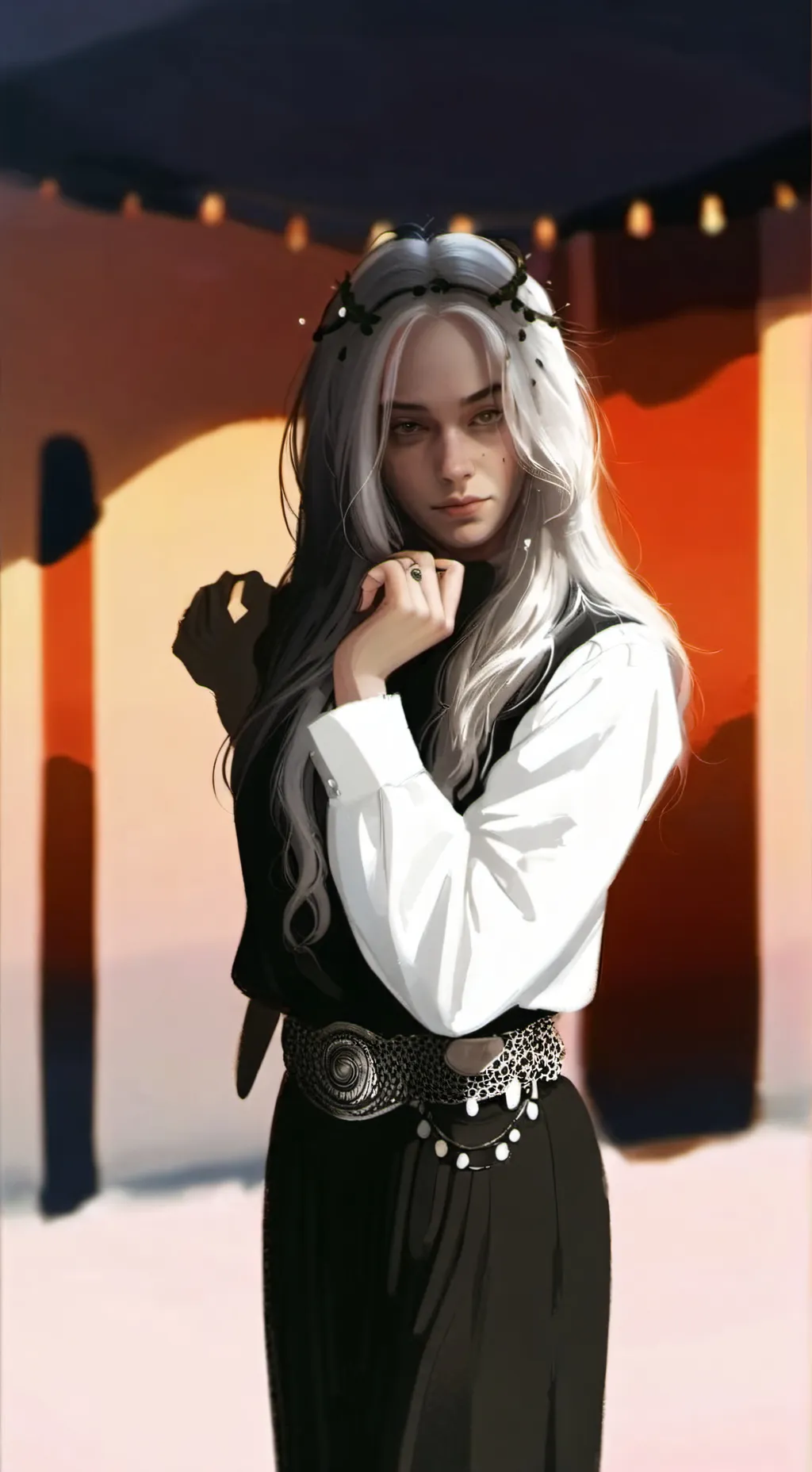 ai character: Billie Eilish  background