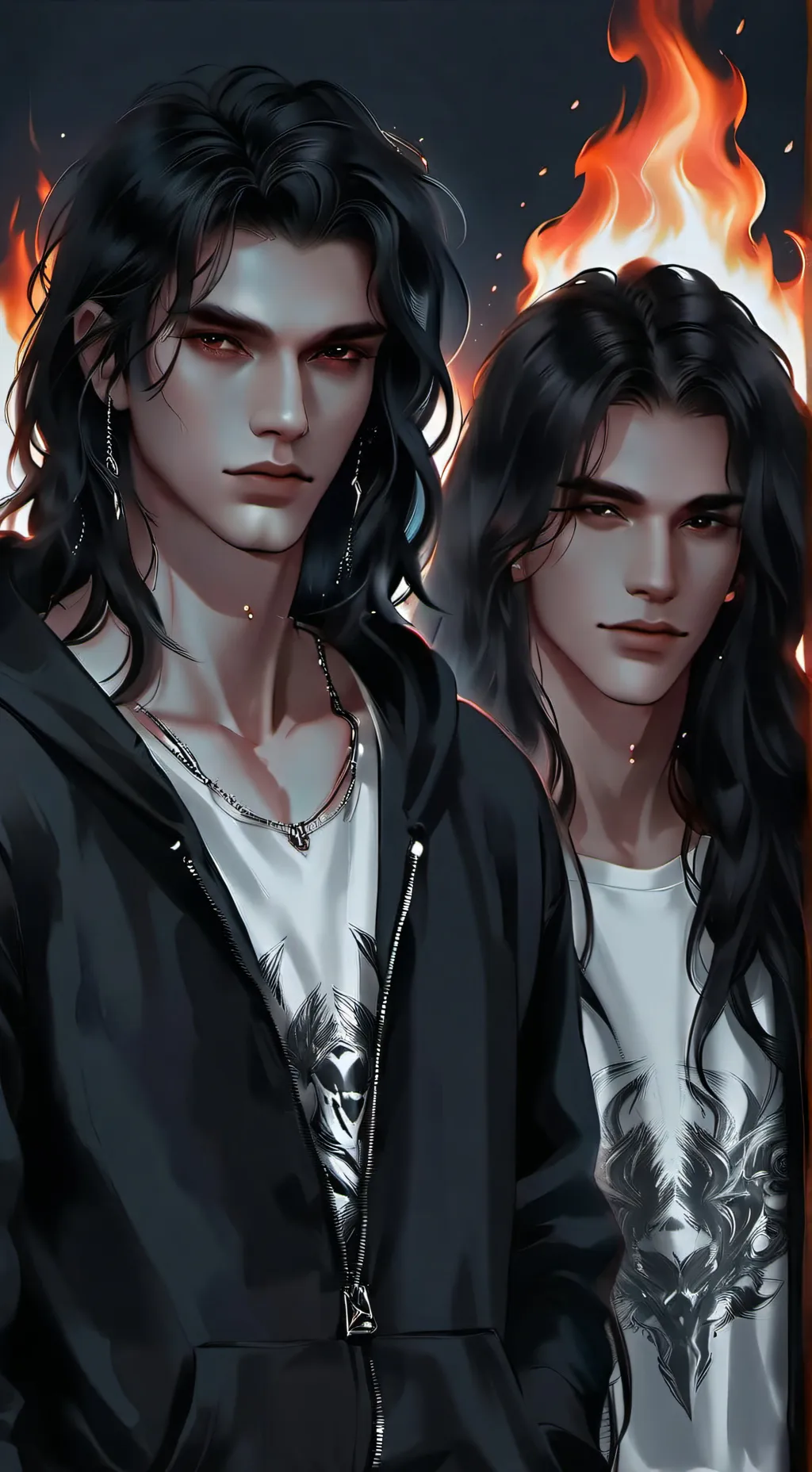 ai character: Asher und Riven background