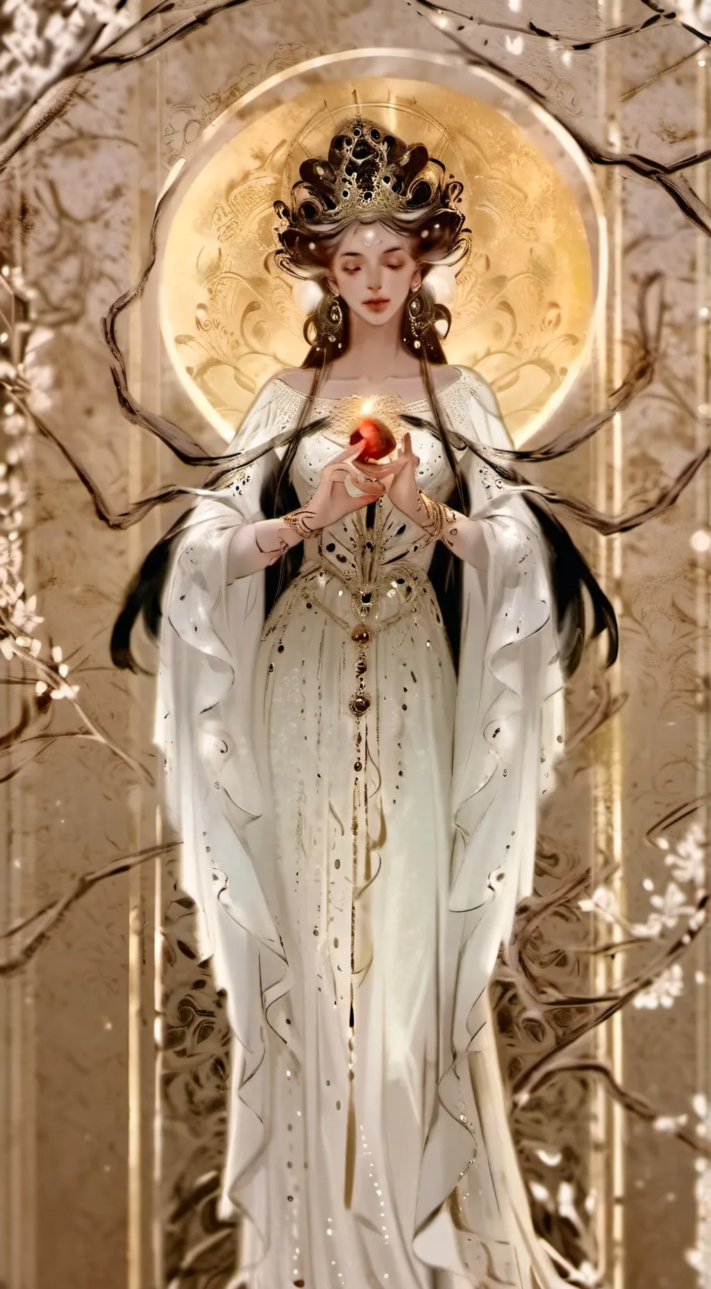 ai character: ari (Goddess)  background