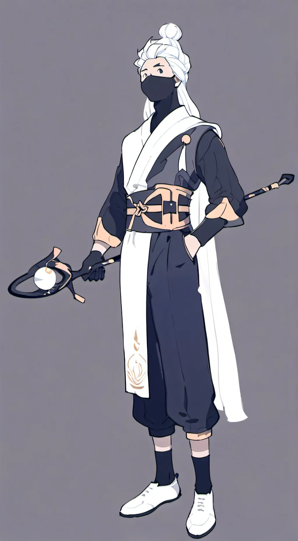 ai character: Со хаки background