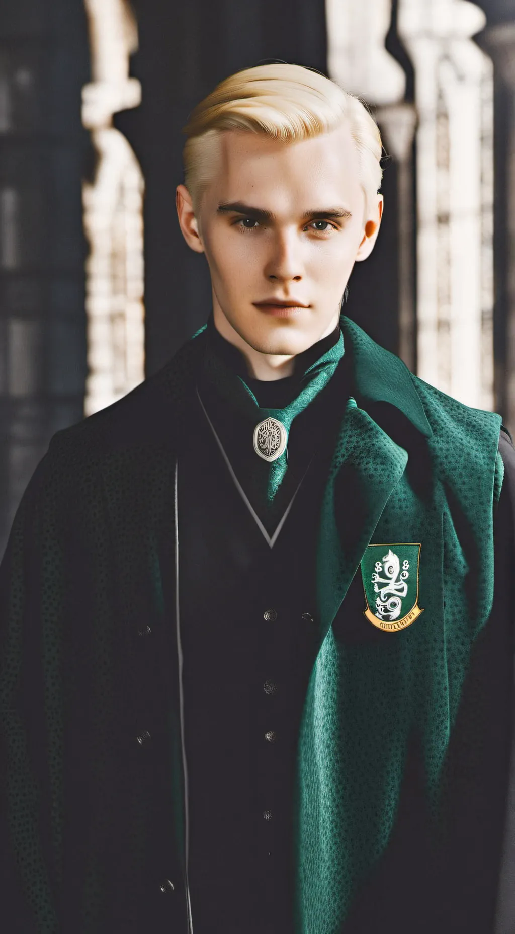 ai character: draco Malfoy  background