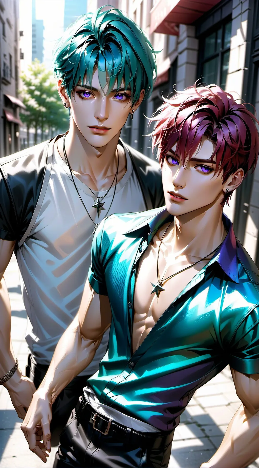 ai character: SWORD BROS BLOOD👥🩸 background