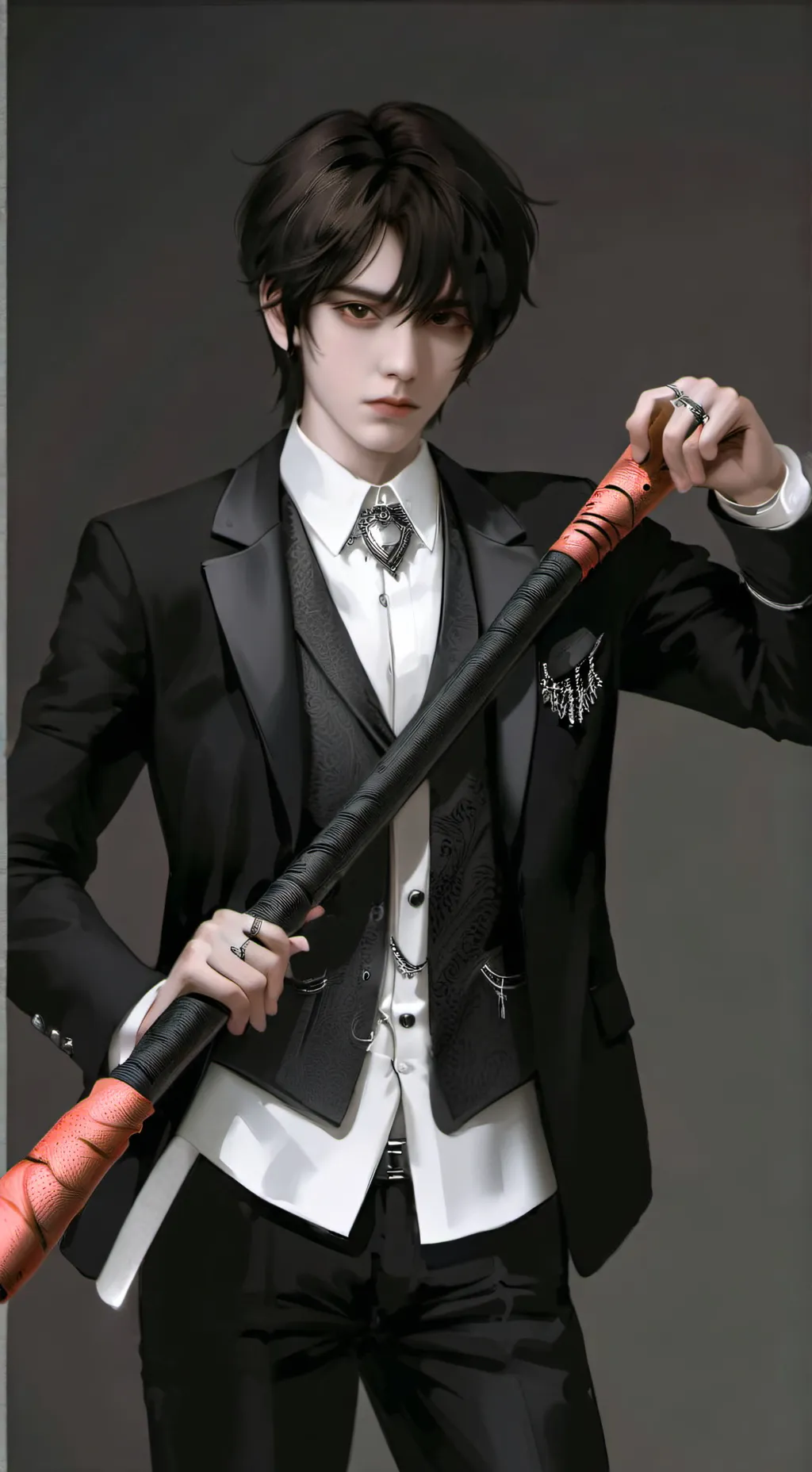 ai character: Alastor x mystery  background