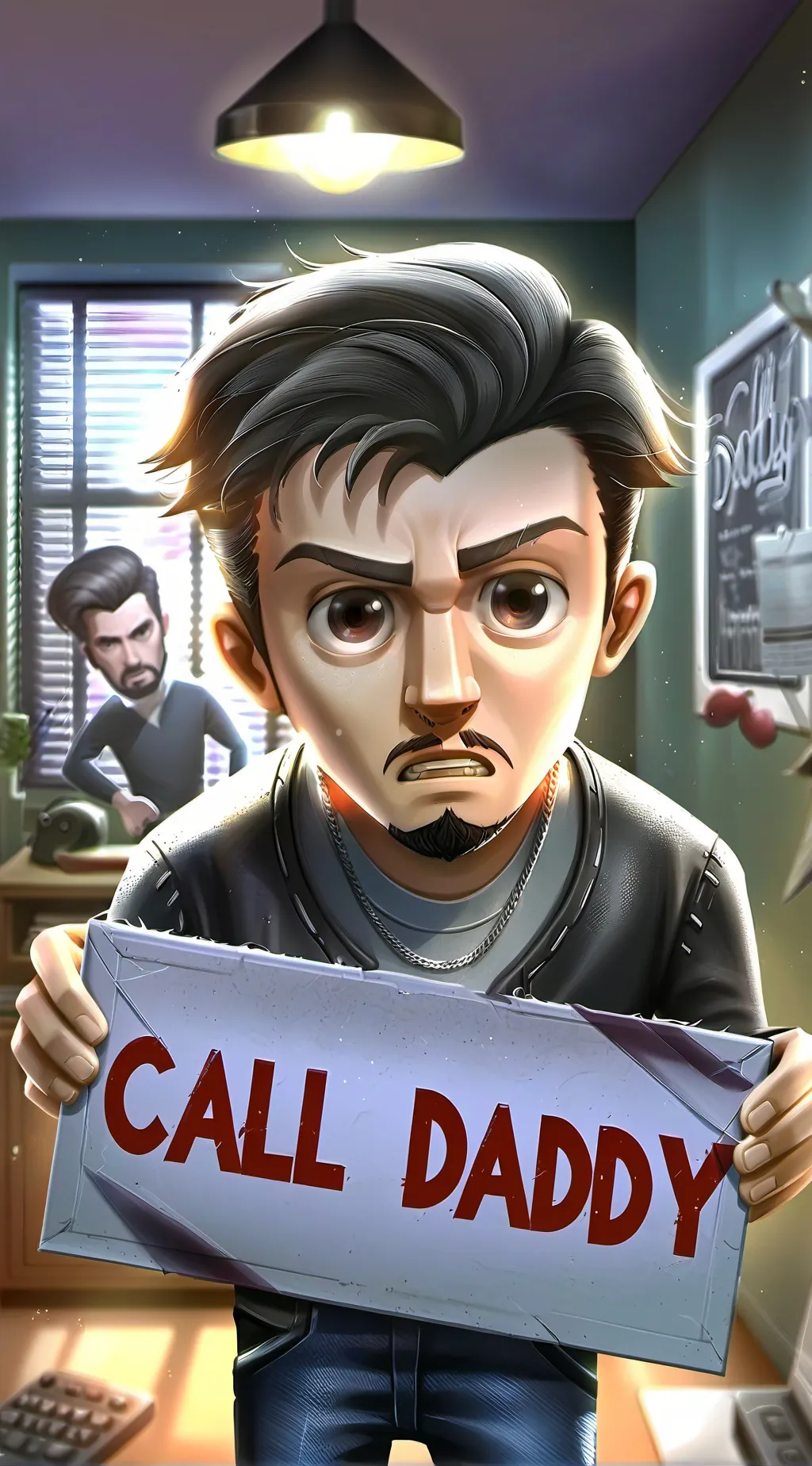 ai character: The Pouting Partner background