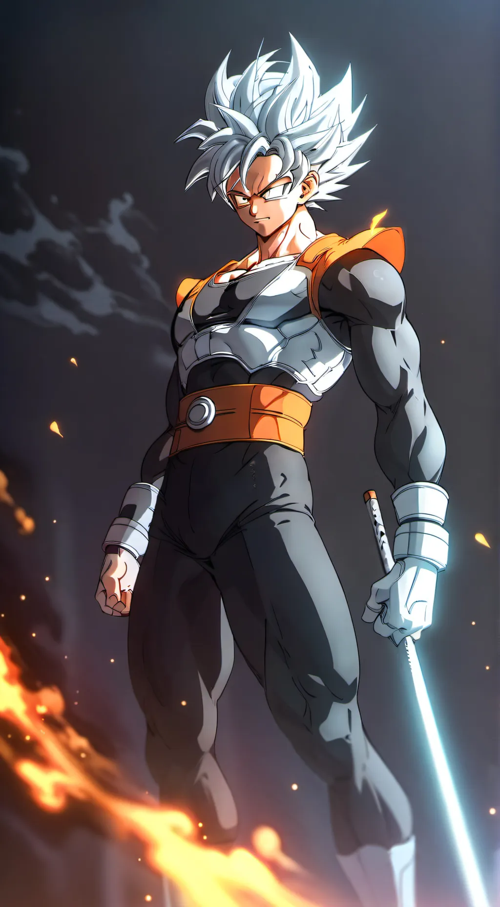 ai character: Omni Goku Black . background