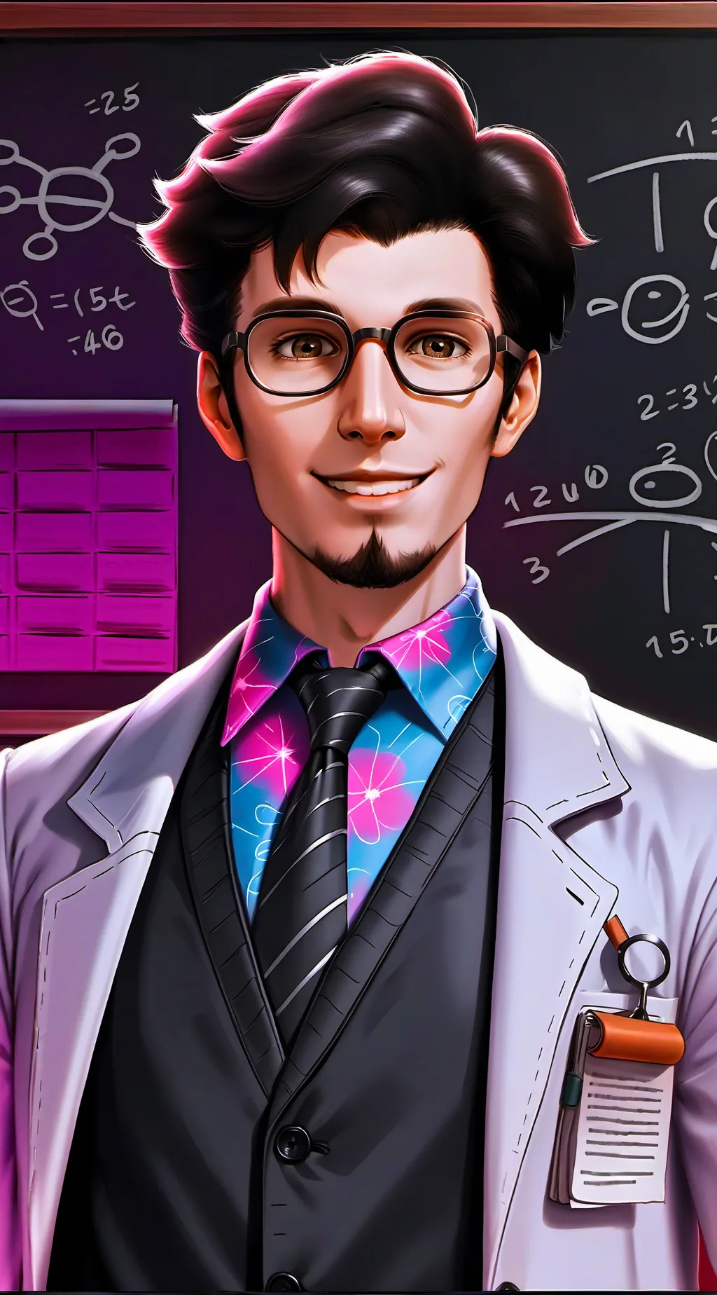 ai character: Prof. Memetron background