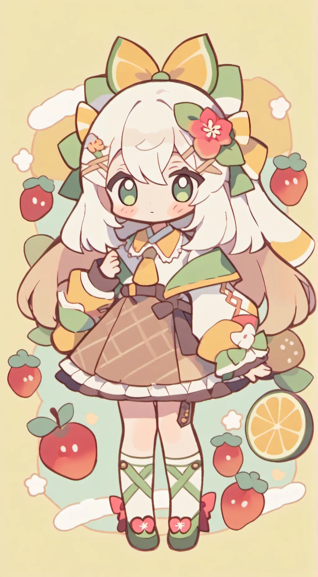 ai character: Fruitiy  background