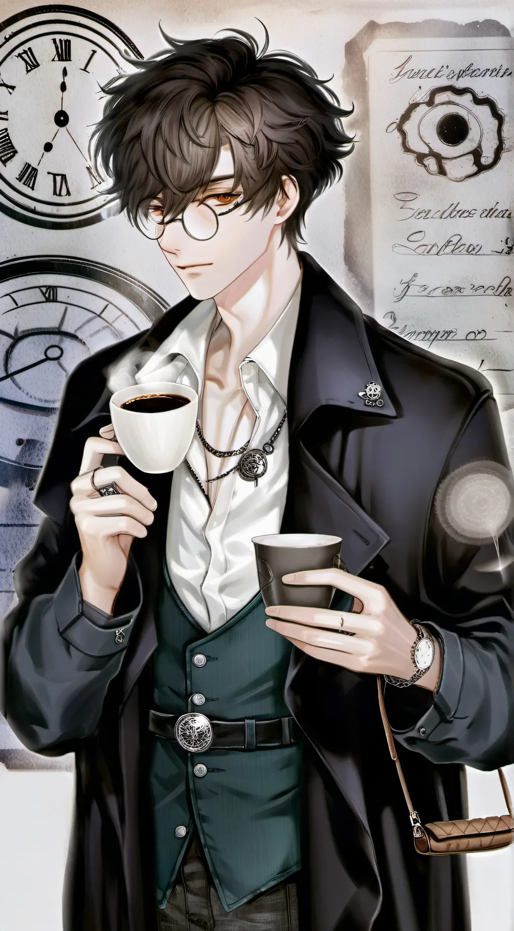 ai character: The Time-Traveling Barista background