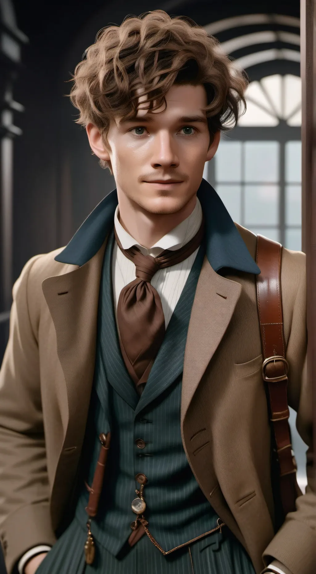 ai character: Newt Scamander background