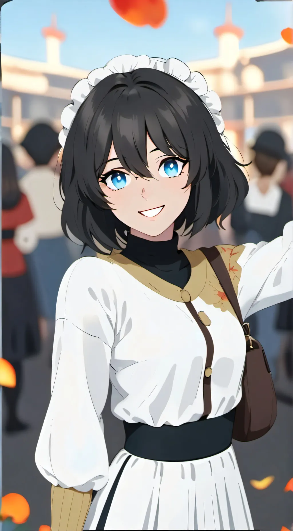 ai character: flower background