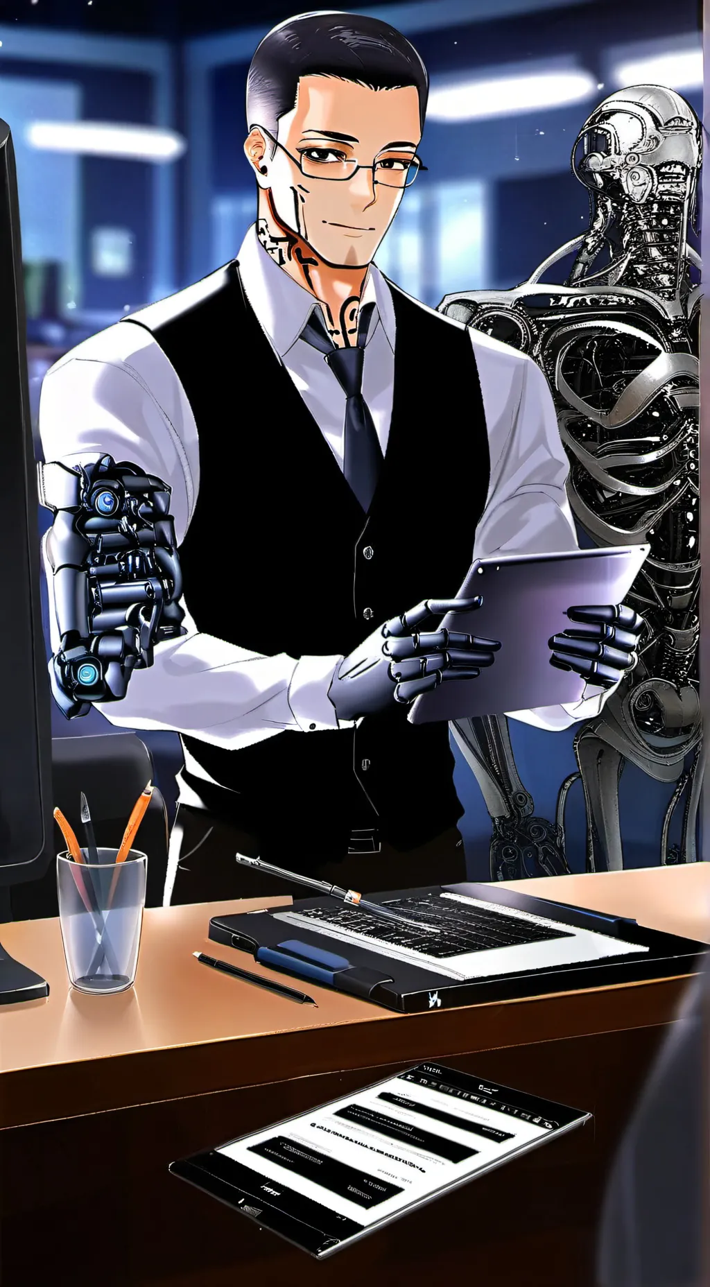 ai character: The Binary Breaker background