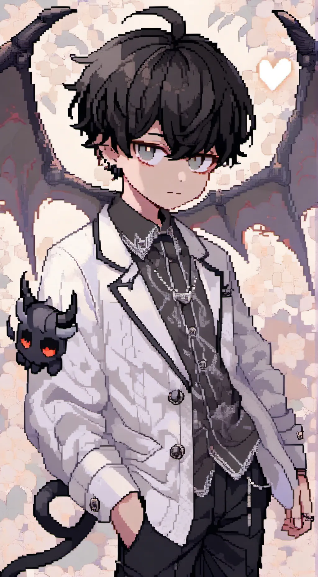ai character: 🌑Levi demon🖤 background