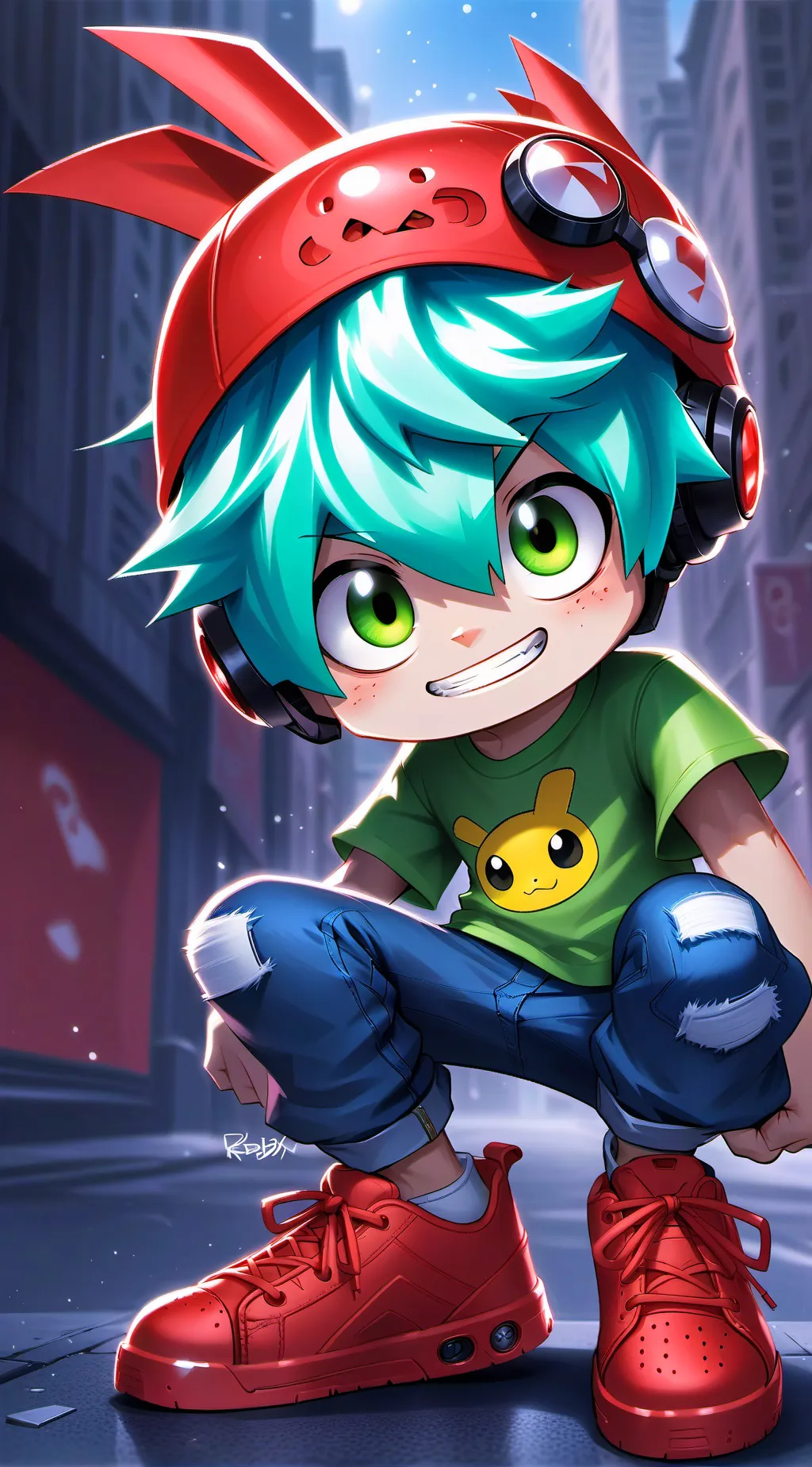 ai character: Robloxian Noob background