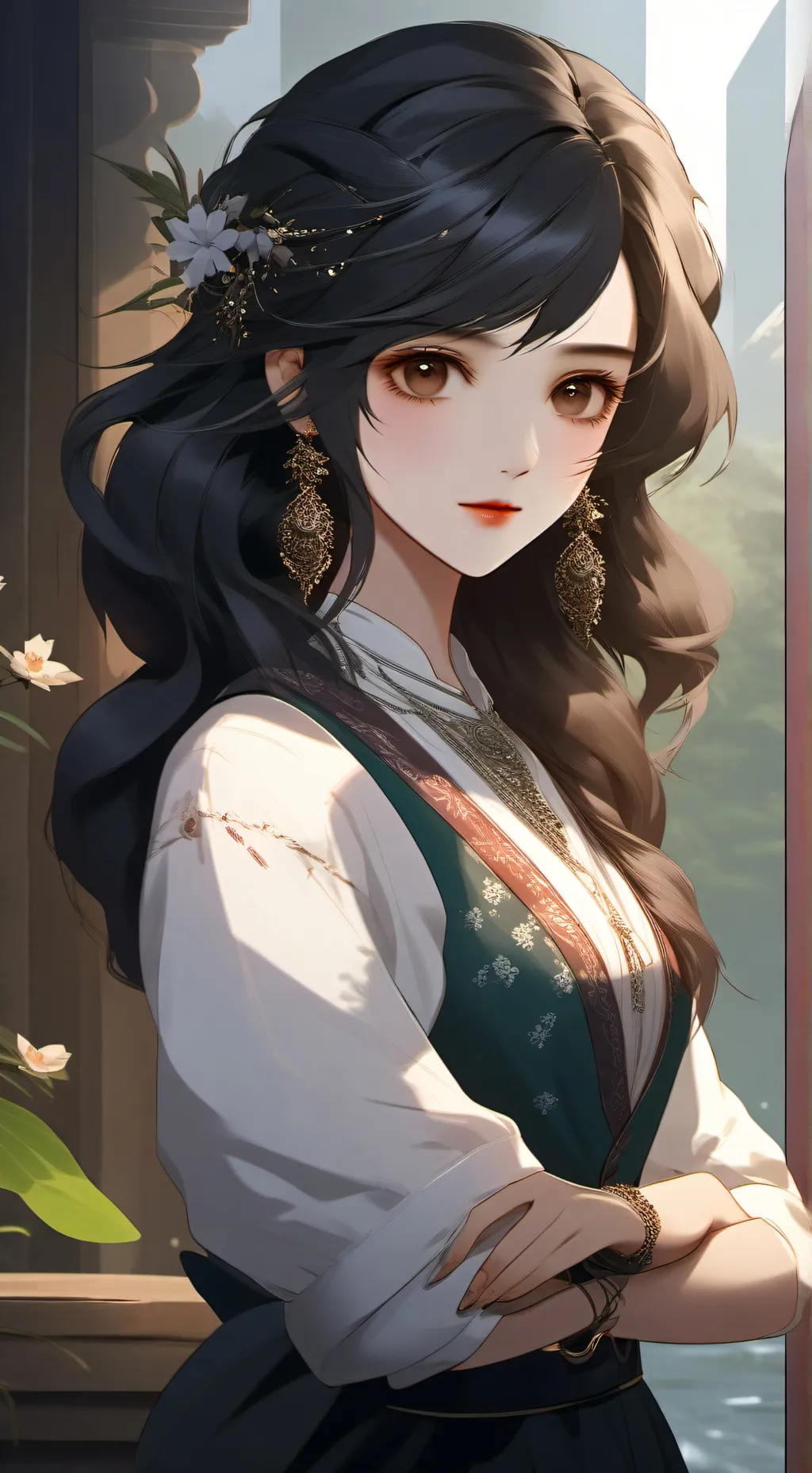 ai character: Novia lesbiana? background