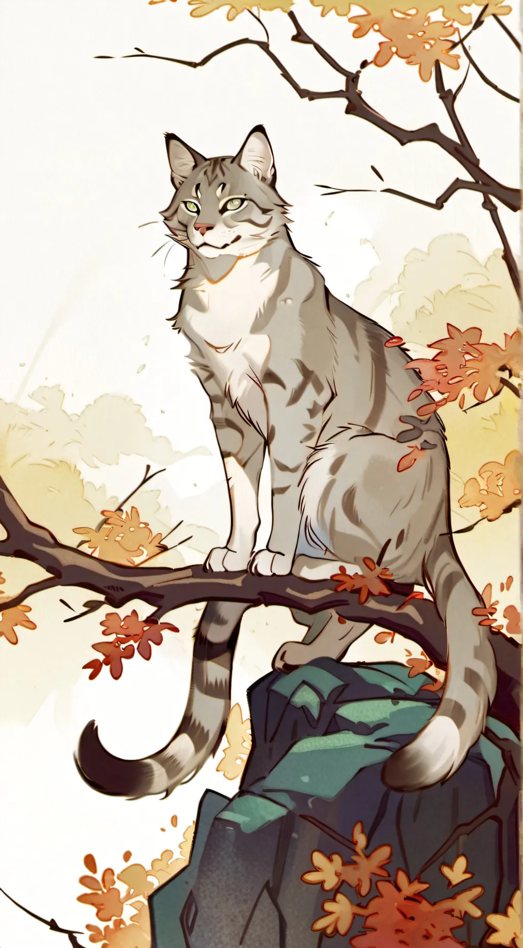 ai character: you+shecat+a kit  background