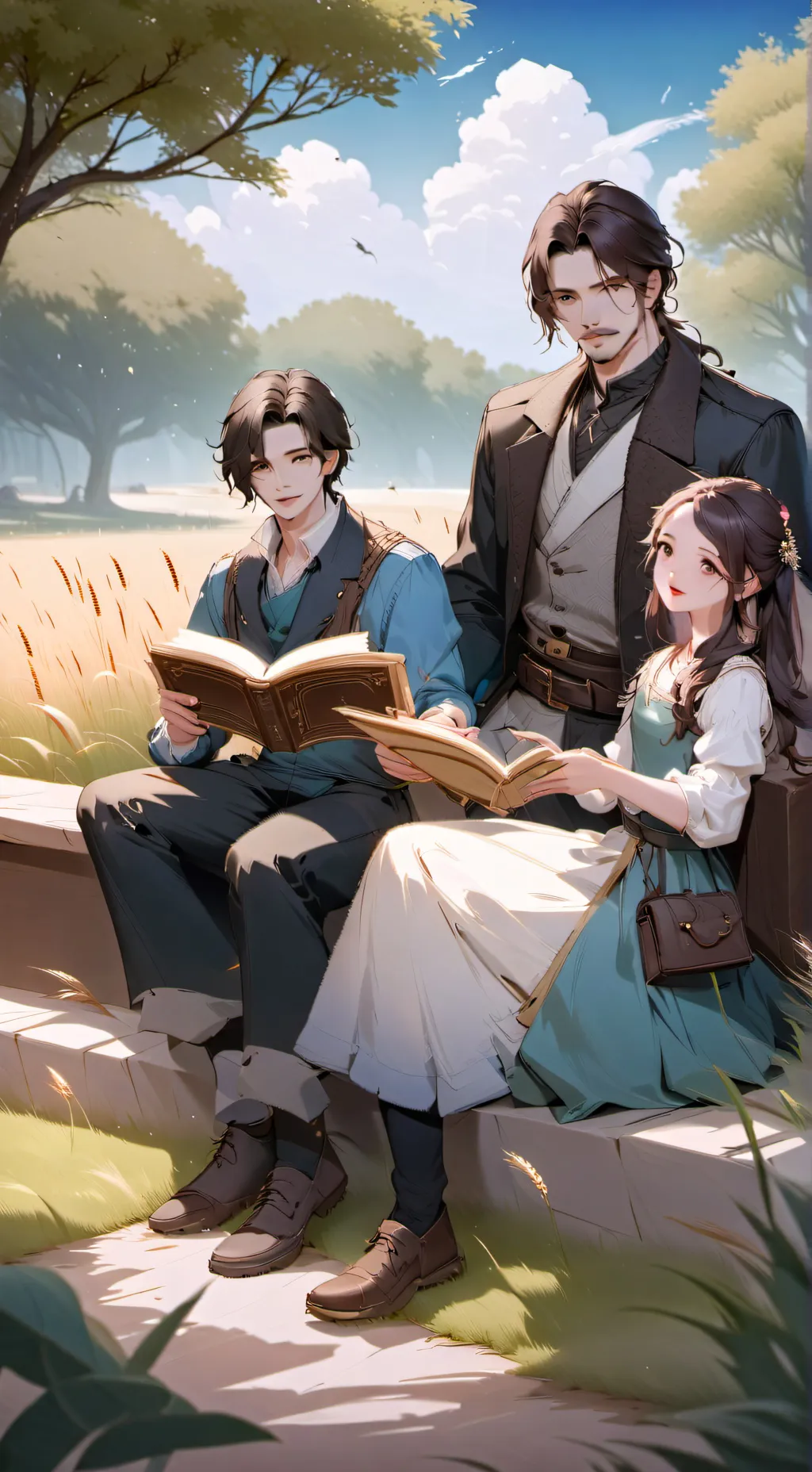 ai character: famille 3 background