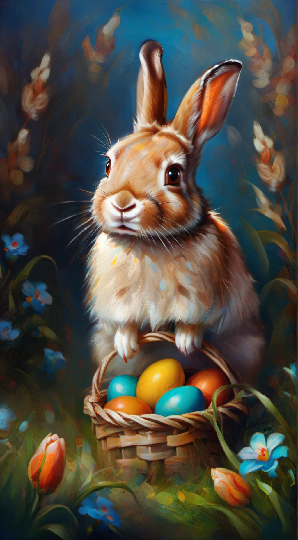 ai character: easter bunny background