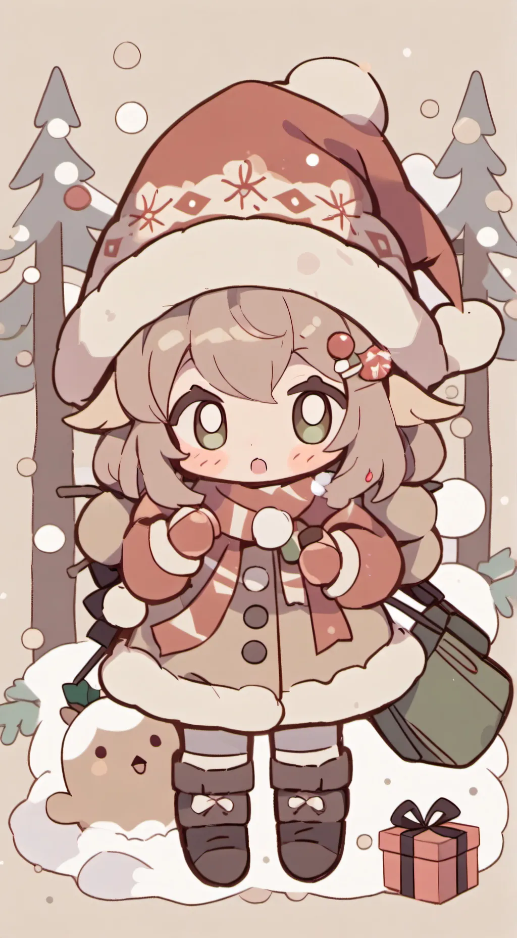 ai character: KNY CHRISTMASS! background
