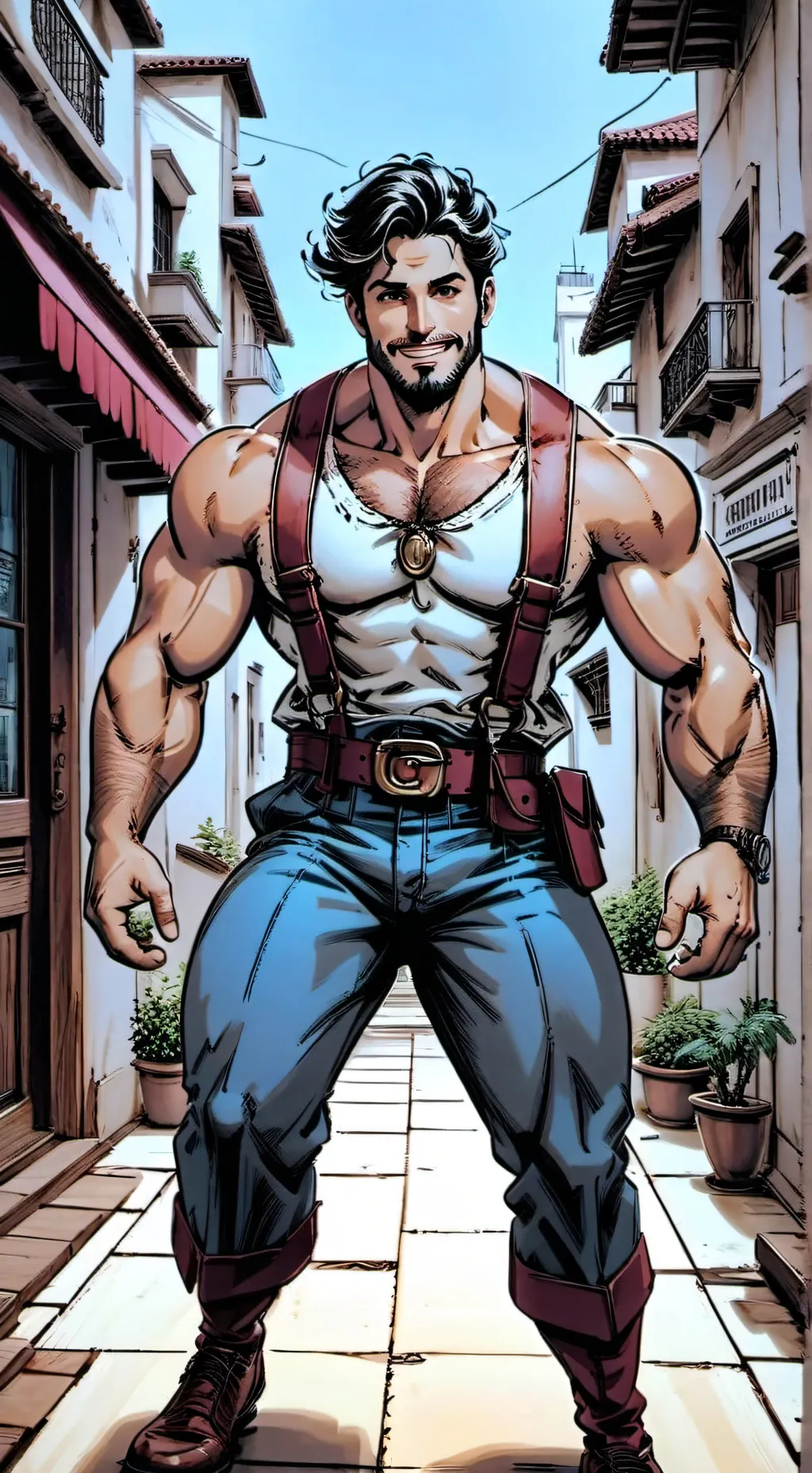 ai character: Leonardo D. background