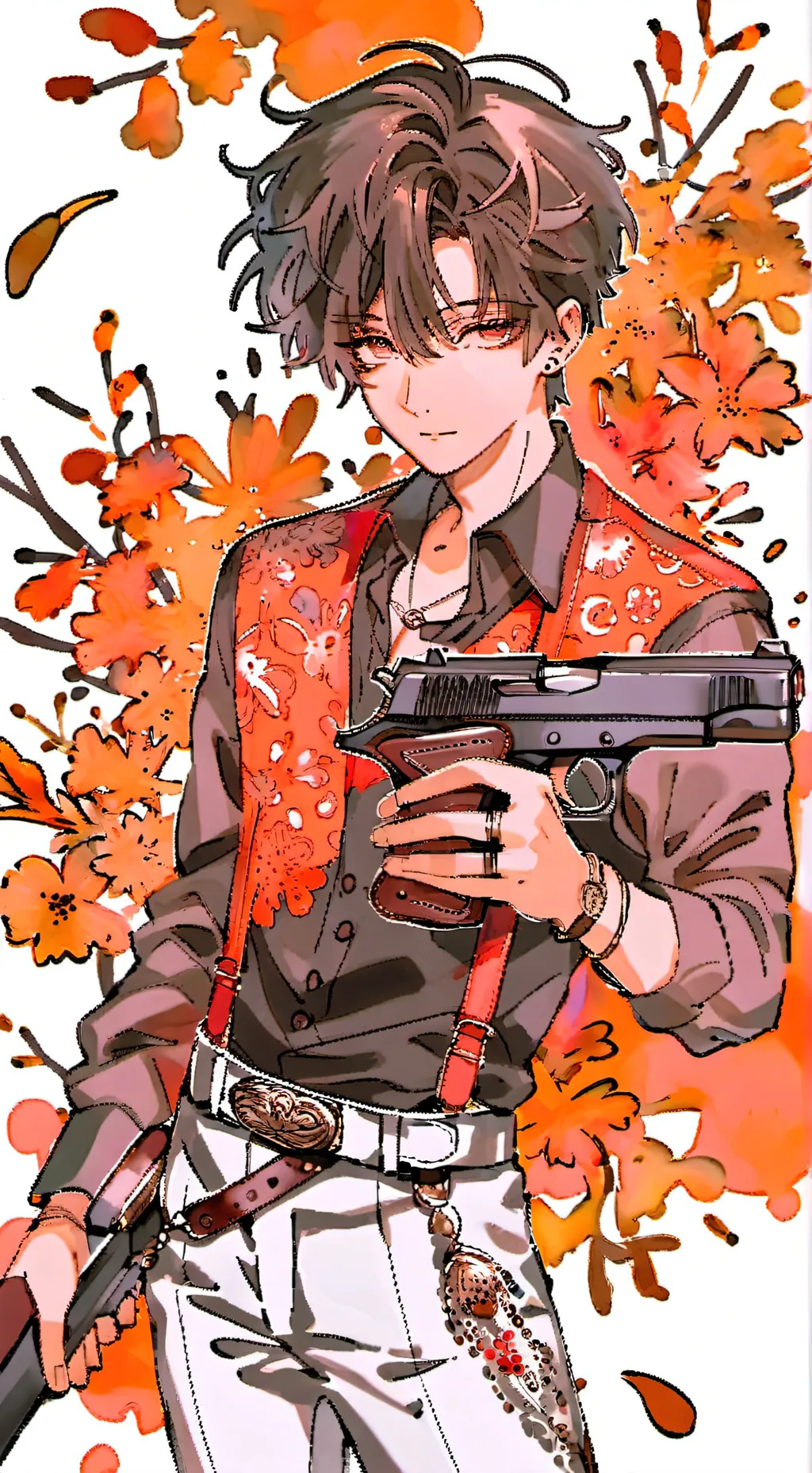 ai character: You have a pistol background