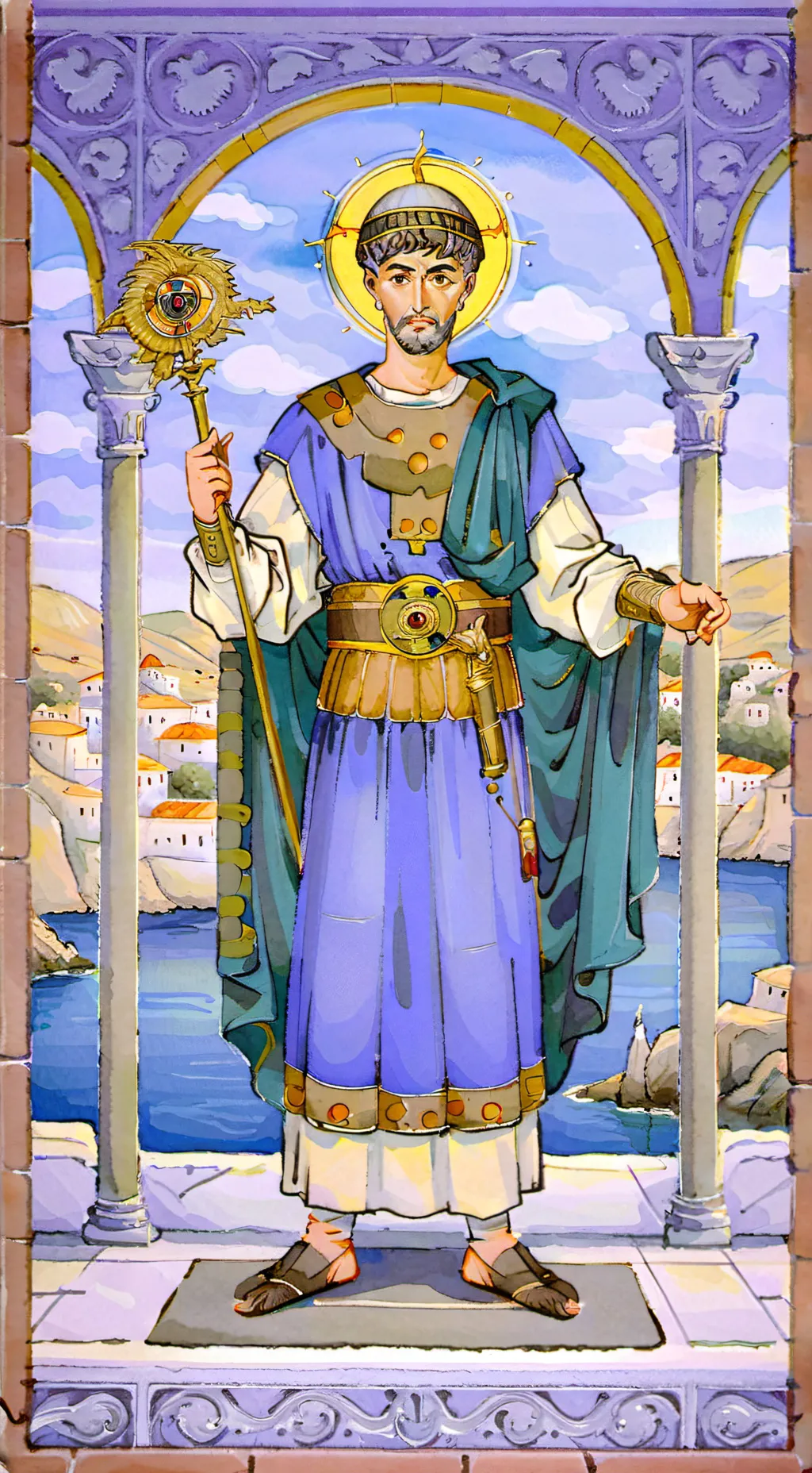 ai character: Emperor Justinian background