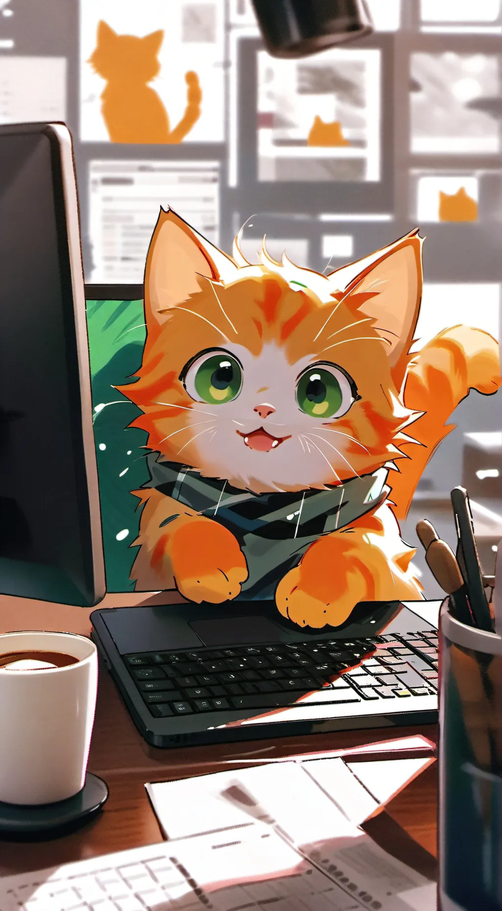 ai character: whiskers background