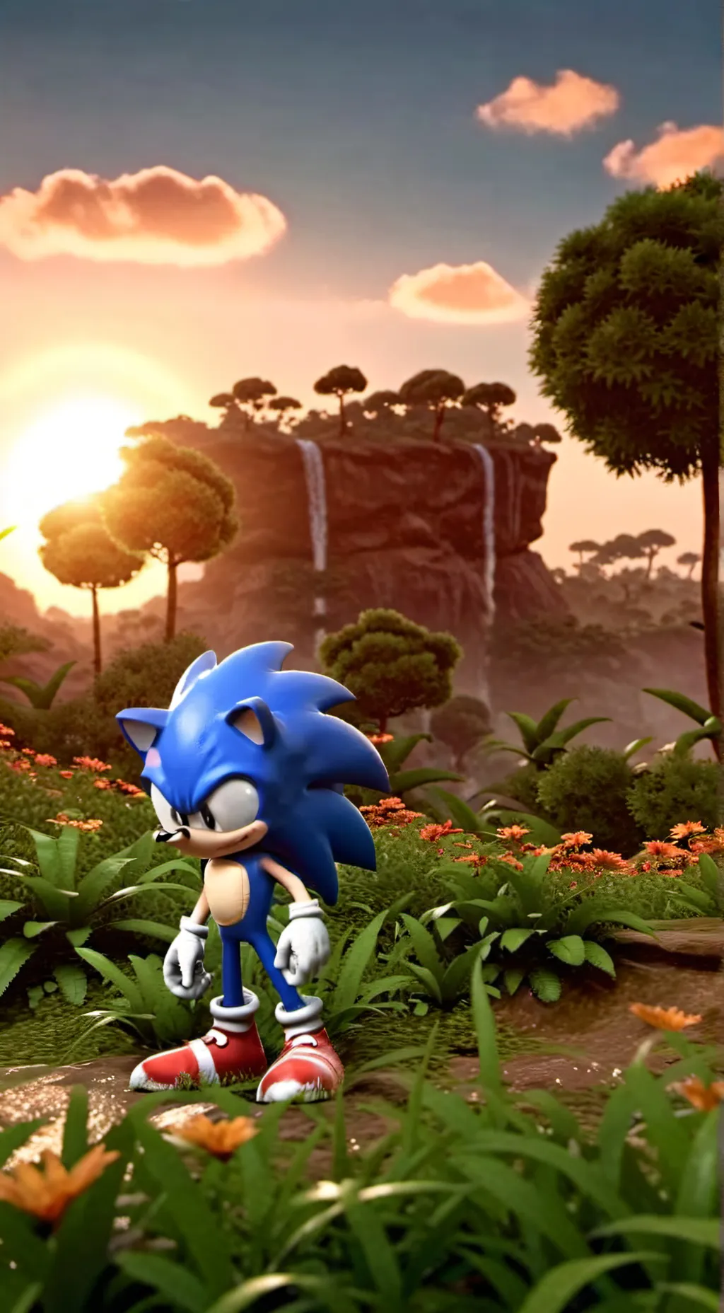 ai character: Sprunki Like Sonic background