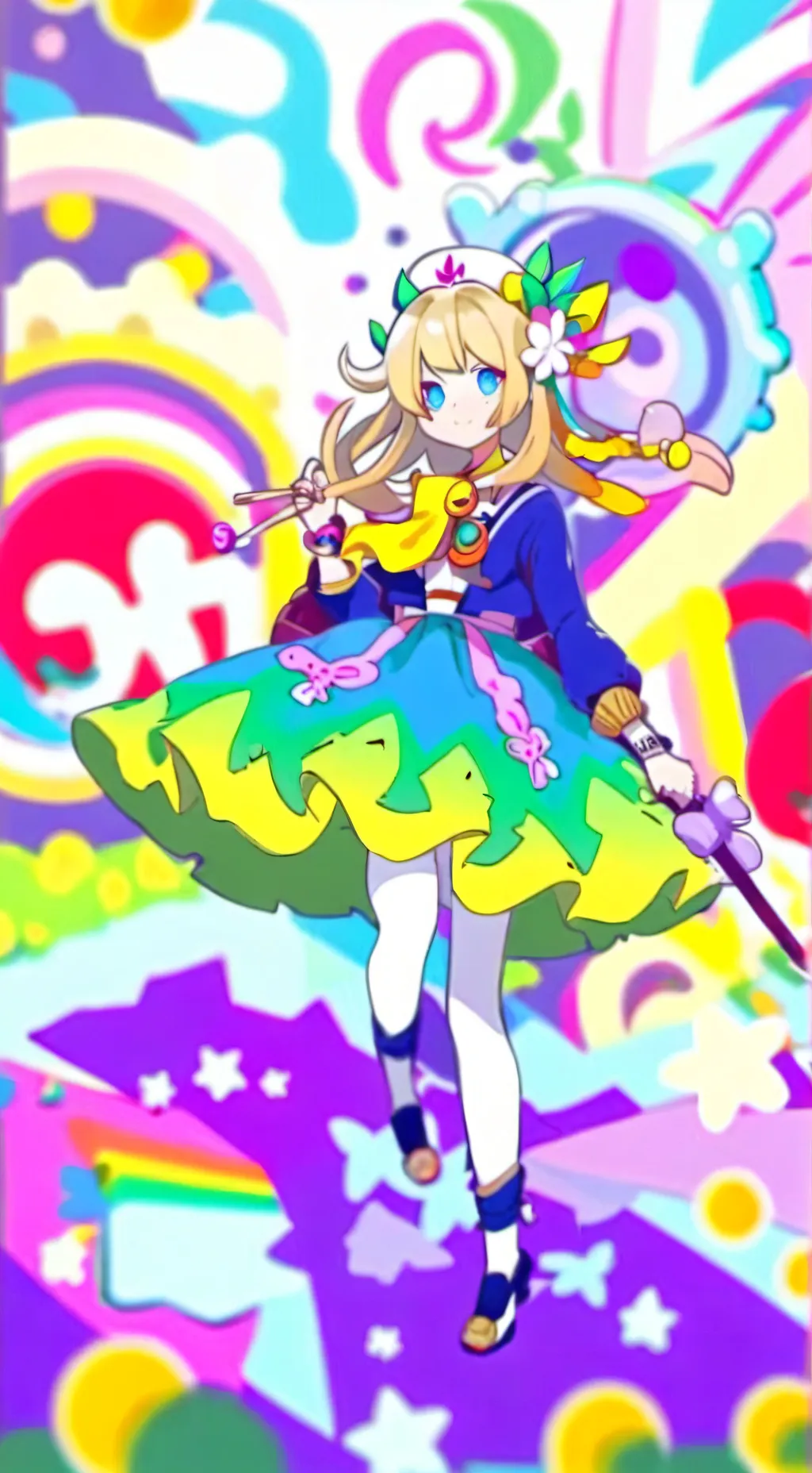 ai character: dandy world background