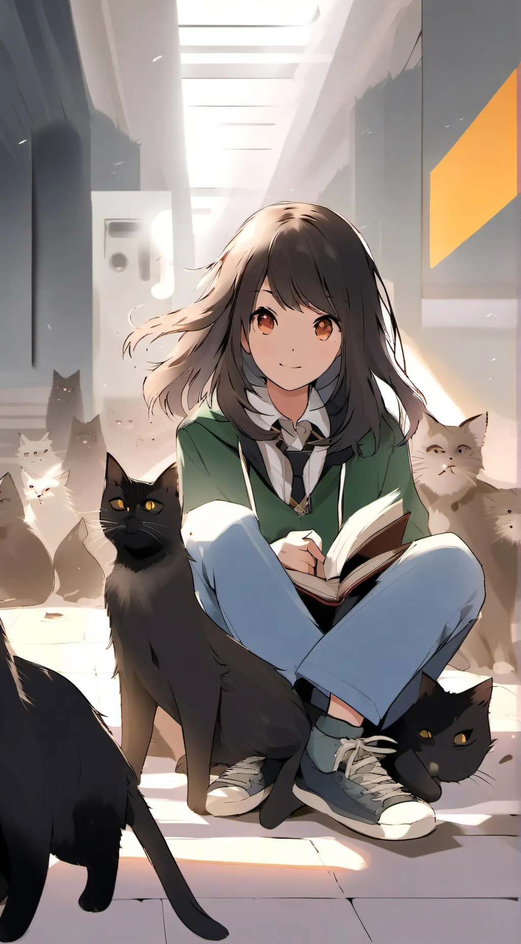ai character: 1-A cats???  background
